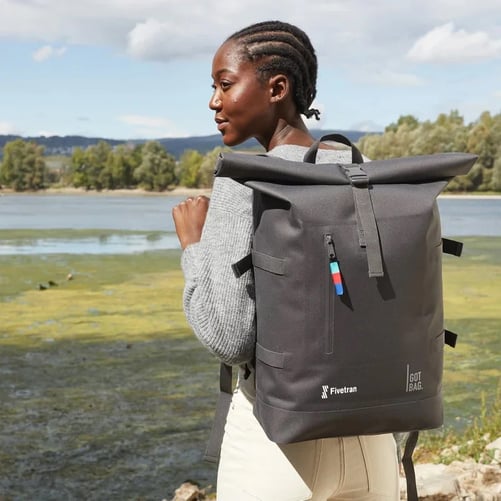 Reusable ocean-plastic backpack from GOT Bag