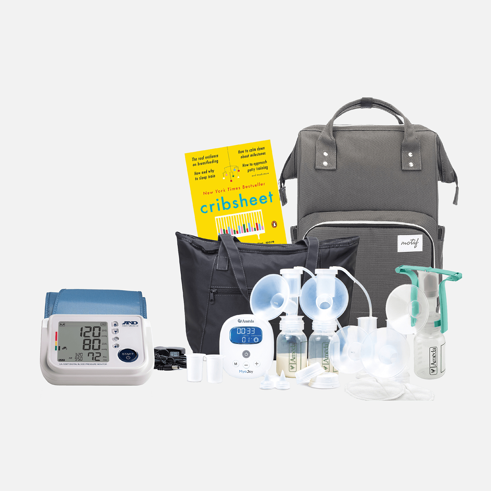 Various items that support pregnancy, hypertension, and other health needs